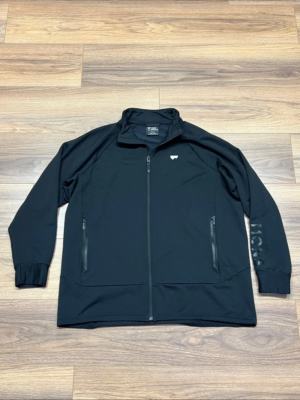 Mons Royale Nevis Merino Fleece Jacket in Black Size XXL